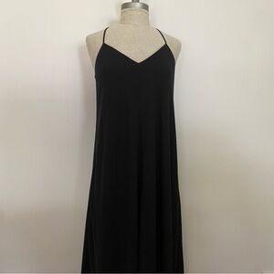 Loft Black Halter Style Midi Dress
